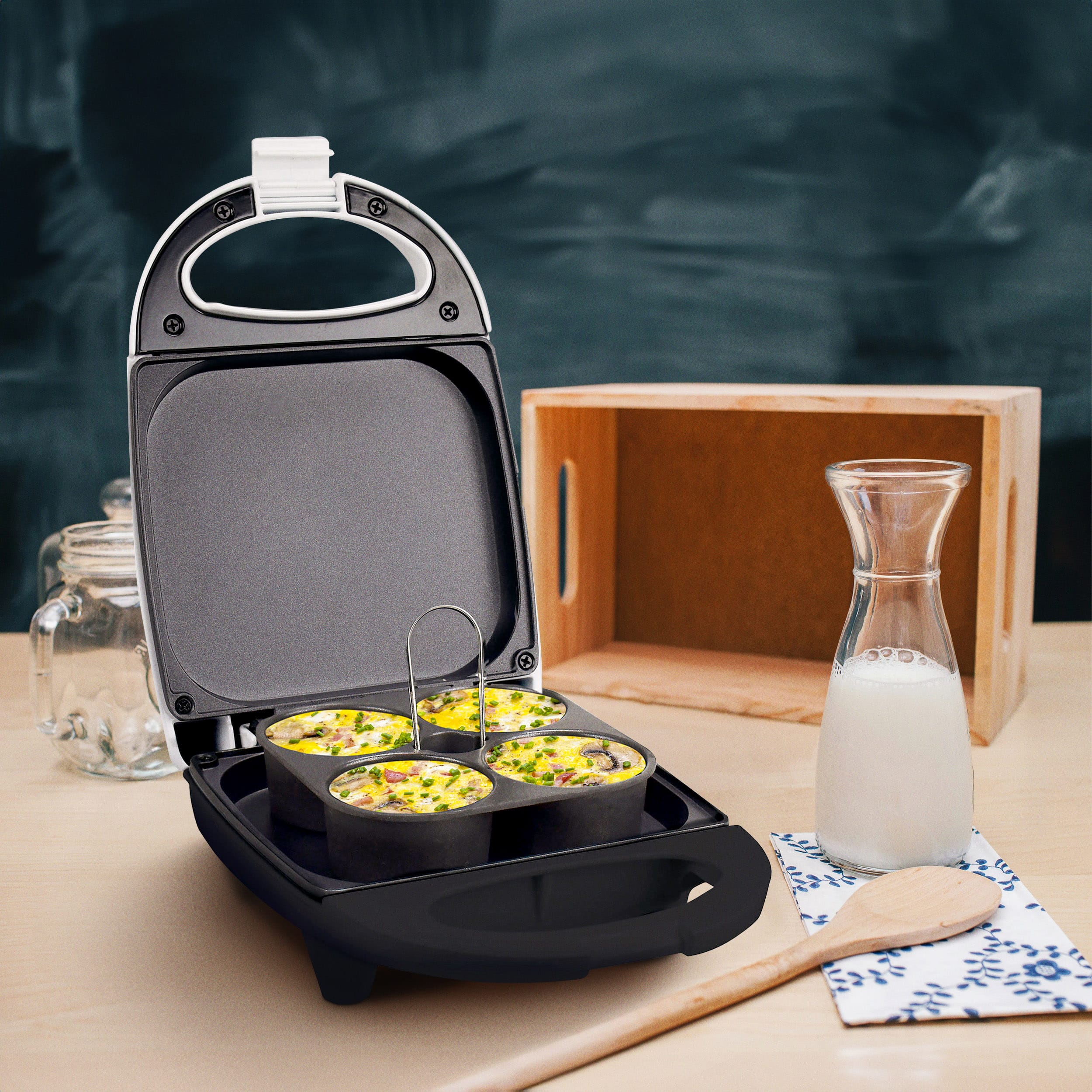 Alt View 9. Brentwood - Brentwood Mini Sous Vide Style Egg Bite Maker in White - White.