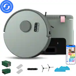 bObsweep - Bio Self-Empty Robot Vacuum & Mop w. 100-Day Dock, Reusable Activated Charcoal Odor Filtration Bags, Made of Bio-Plastic - Ravine