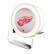 Front. Keyscaper - Detroit Red Wings Linen Print Nightlight Charger & Bluetooth Speaker - White.