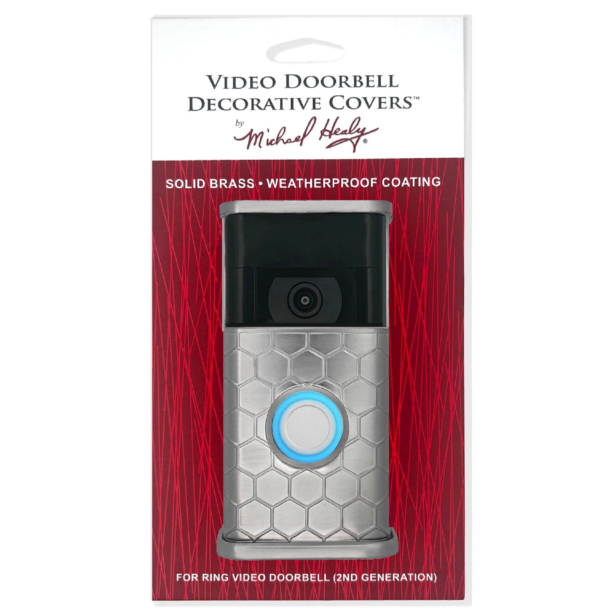 VIDEO DOORBELL DECORATIVE COVERS  
by Michael Hely  

SOLID BRASS • WEATHERPROOF COATING  

FOR RING VIDEO DOORBELL (2ND GENERATION)