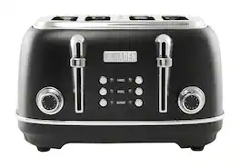 Haden - Heritage 4 Slice Toaster - Black/Chrome
