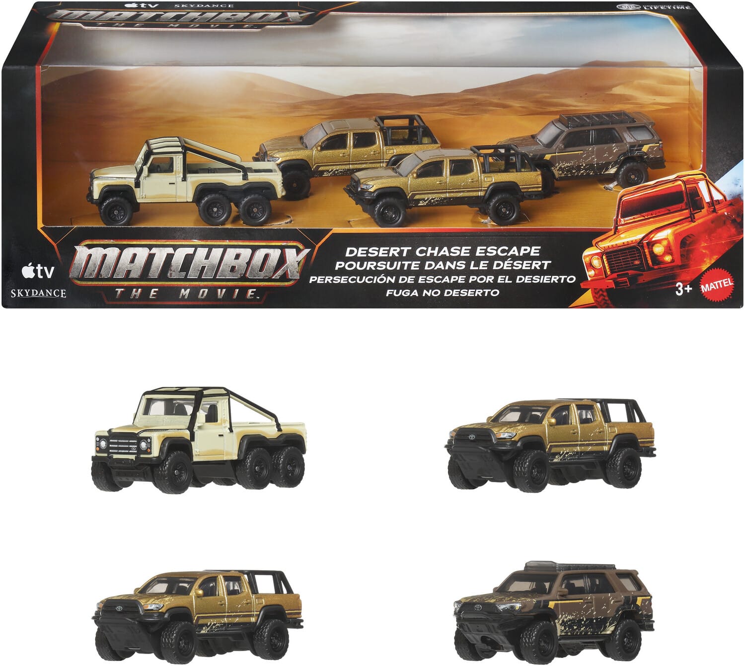 Mattel - Matchbox: The Movie Desert Chase Escape 1:64 Scale Die-Cast Vehicles 4-Pack - COLLECTIBLES - Multicolor price history on PriceWatchPro