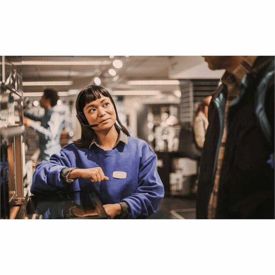 Alt View 4. Jabra - Jabra Perform 75 Headset - Mono - Wireless - Bluetooth - 328.1 ft - 20 Hz to 20 kHz - Over-the-head, On-ear - Monaural - Blue.