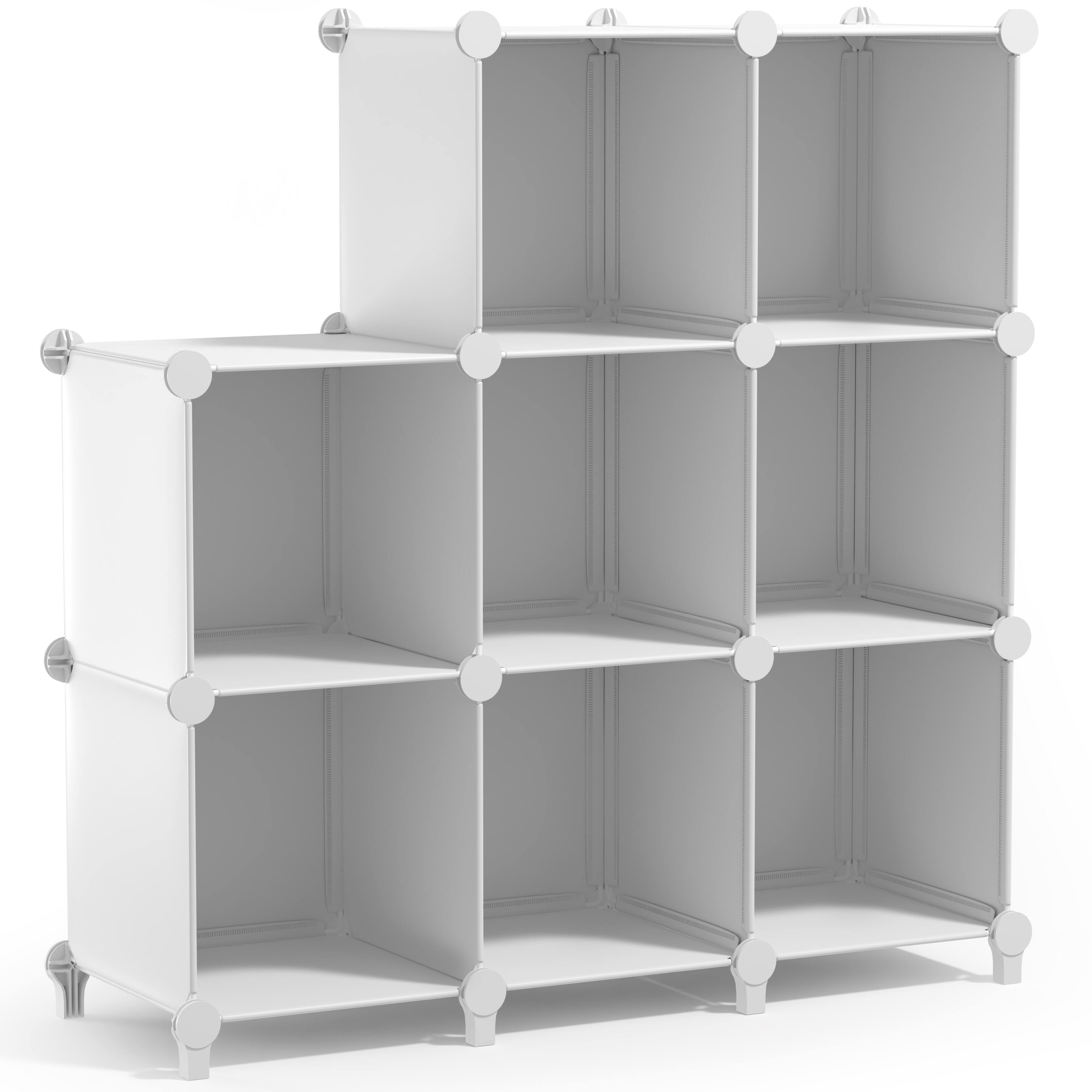Angle. Sorbus - Sorbus 8 Cube Storage Organizer –Waterproof Cubby Shelf - Closet, Toys, Books, Shoes, Décor –Bedroom, Living Room, Kids - White.
