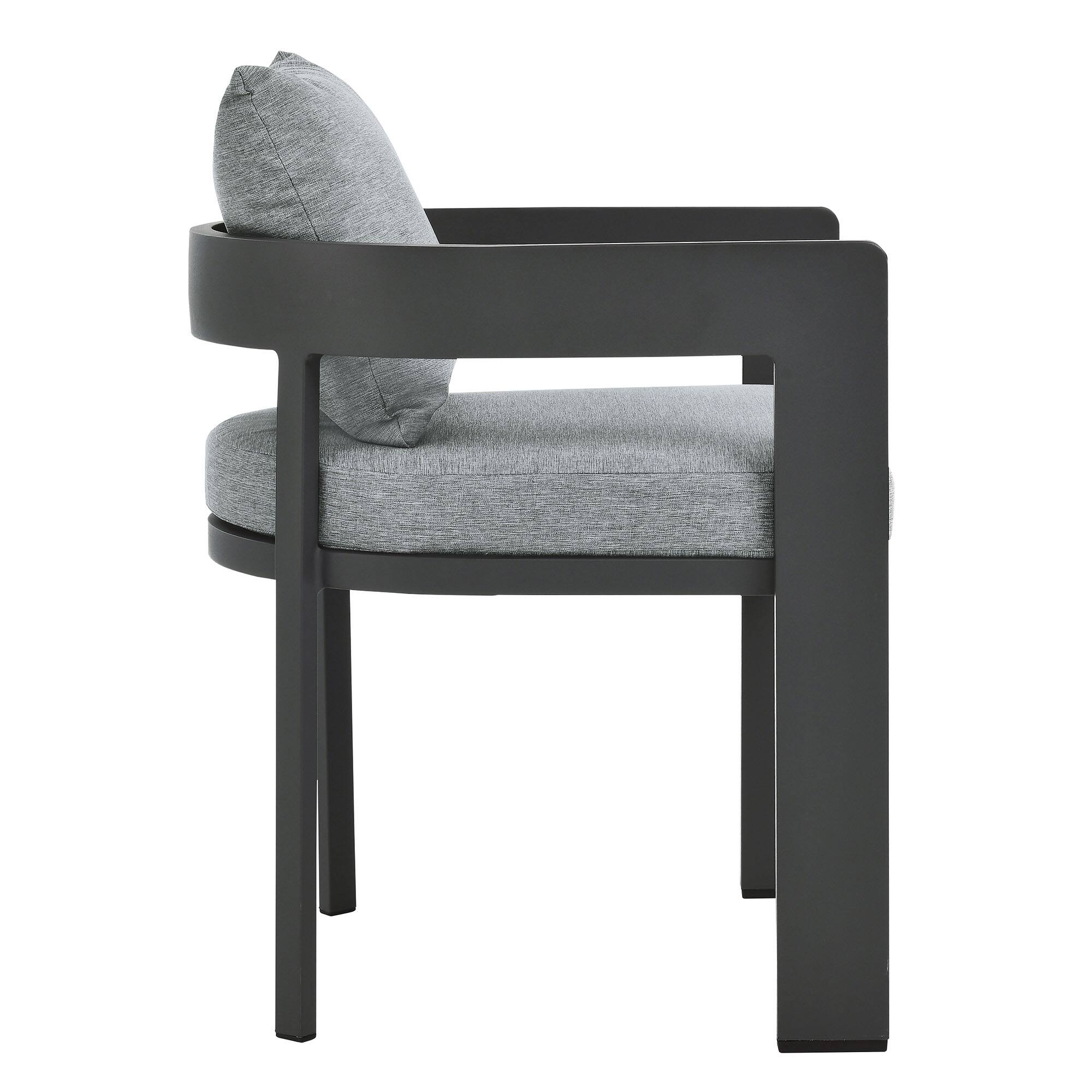 Alt View 2. Modway - Tahoe Outdoor Patio Aluminum Dining Chair by Modway - Gray Gray.