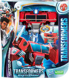 Transformers Toys EarthSpark Spin Changer Optimus Prime 8-Inch Action Figure