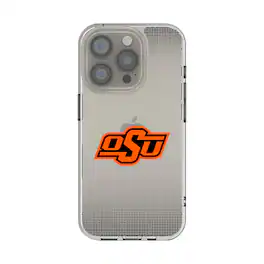 Keyscaper - NCAA - Oklahoma State Cowboys Linen Logo iPhone Clear Case - 15 - Multicolor