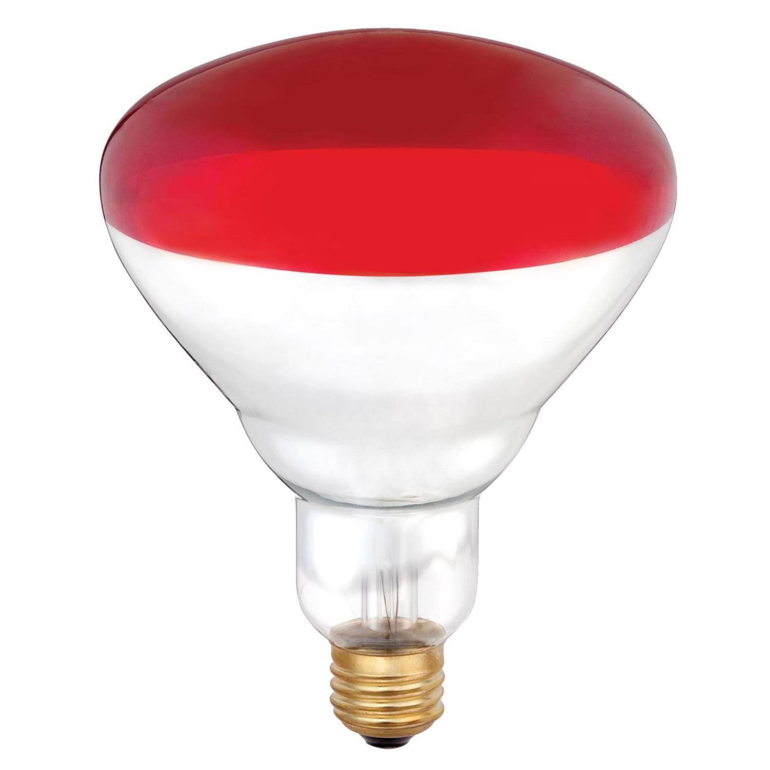 Front. Westinghouse - Westinghouse 250 W R40 Heat Lamp Incandescent Bulb E26 (Medium) Red 6 pk.