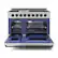 Alt View 12. Thor Kitchen - Gordon Ramsay Series by Thor Kitchen 6.8 Cu. Ft Freestanding Liquid Propane Gas Range with Navy Blue Hardware - Stainless Steel.