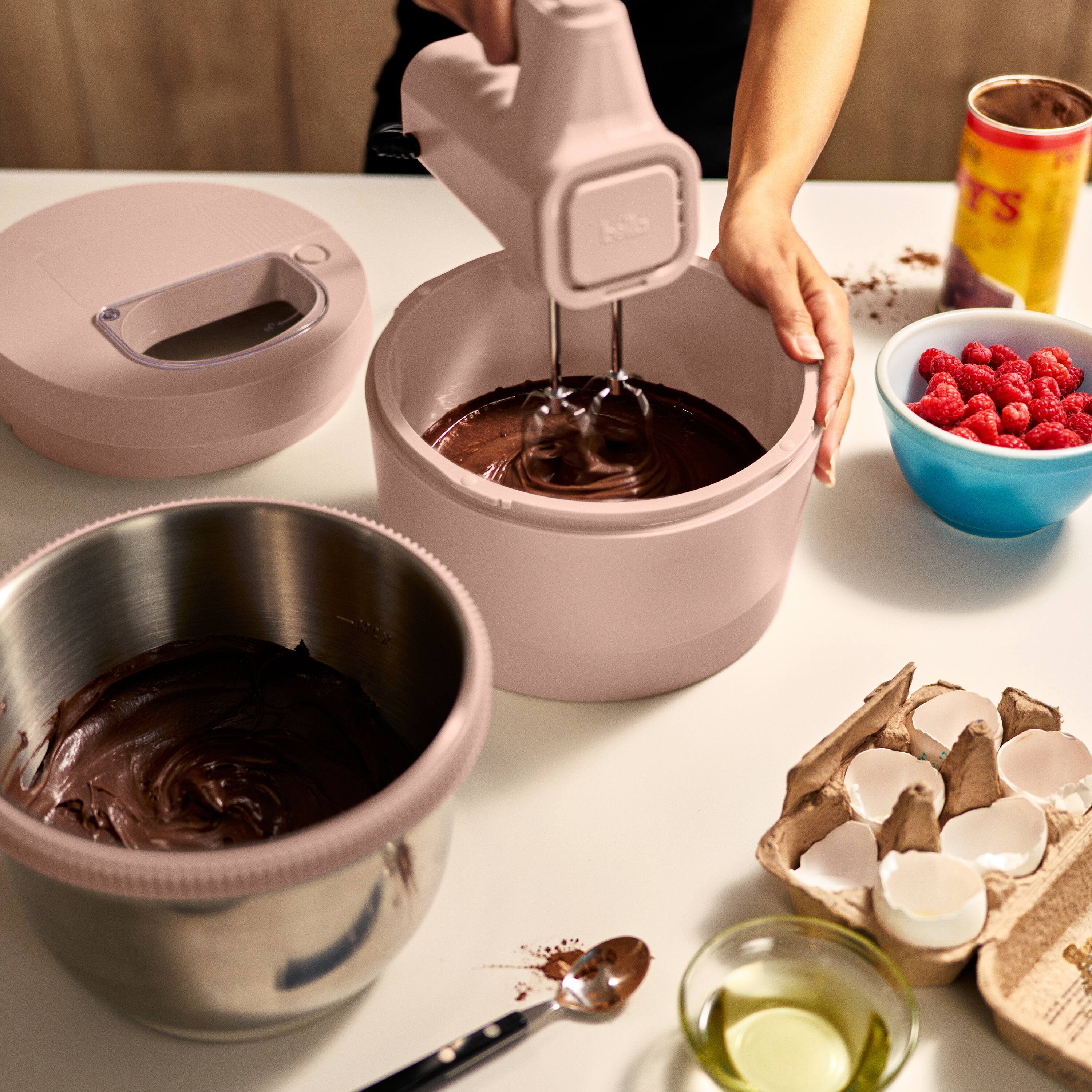 Alt View 7. Bella - 3.5-qt. Hand & Stand Mixer - Blossom.