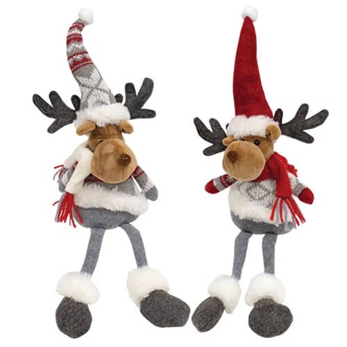 BreeBe - Stuffed Holiday Moose Shelf Sitter 2 Asstd - Multi
