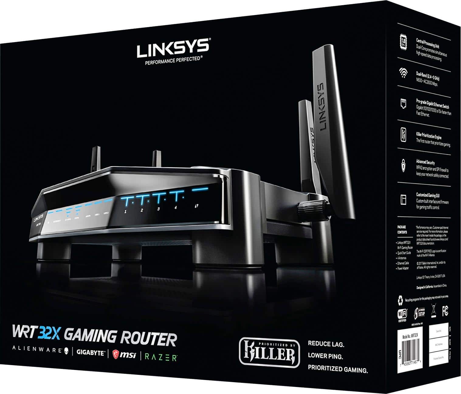 Alt View 16. Linksys - WRT32X AC3200 Dual-Band Wi-Fi Gaming Router with Killer Prioritization Engine.
