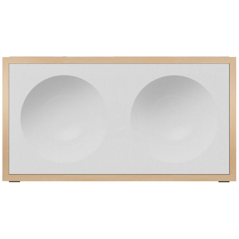 Onkyo - Dual 3-1/4" Powered Wireless 2-Way Speaker (Each) - Natural white - Larger Front