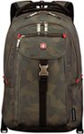 Front Zoom. SwissGear - Chasma Laptop Backpack - Olive camo.