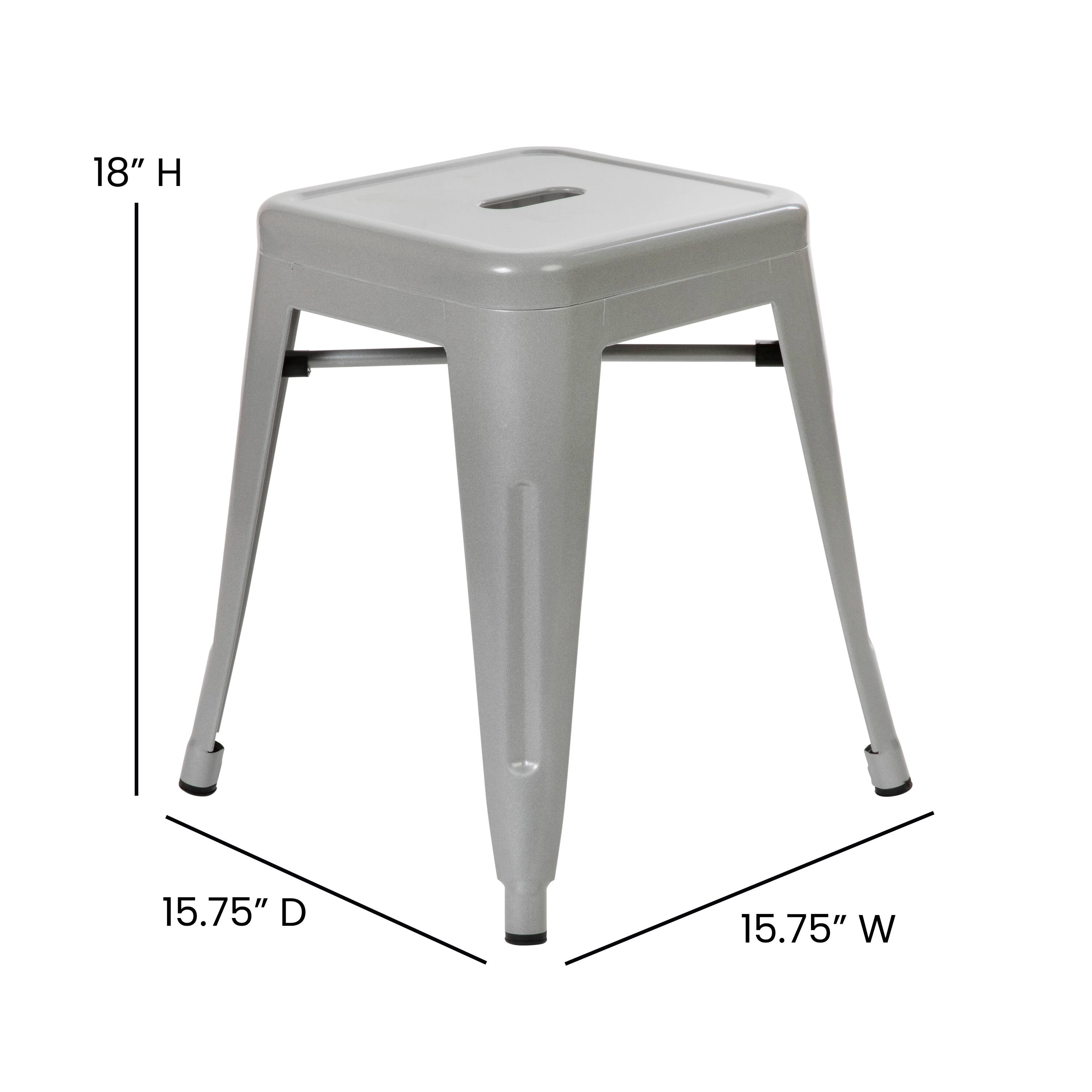 18" H  
15.75" D  
15.75" W