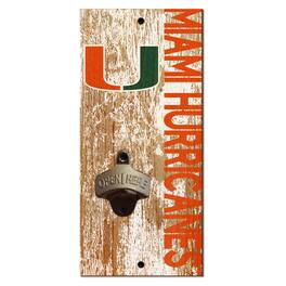 Fan Creations - Miami Hurricanes Distressed Bottle Opener - Multicolor