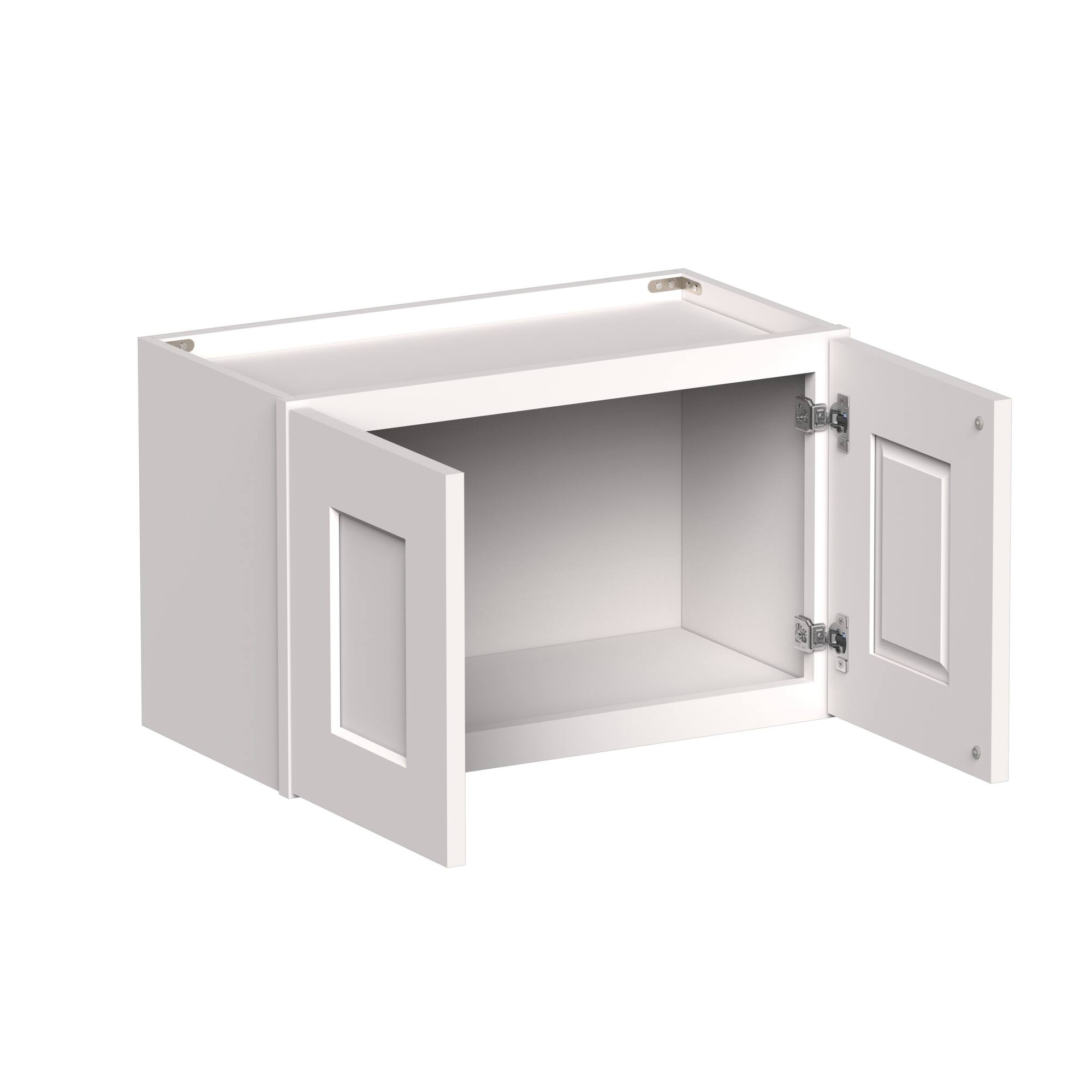 Angle. Boyel Living - 24-in W x 15-in H x 12-in D Shaker RTA Kitchen Wall Cabinet with Soft-Close - White Shaker.