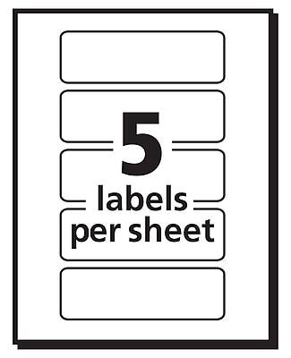 5 labels per sheet