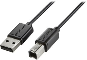 Insignia™ - 10' USB 2.0 A-Male-to-B-Male Cable - Black - Front_Zoom