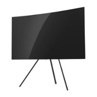 Samsung - Studio TV Stand for Most Flat-Panel TVs Up to 65" - Black - Front_Zoom