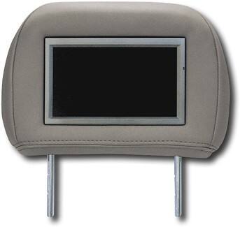 Front Standard. Epik - Custom Headrest Video Monitors for 95-99 GM - Medium gray cloth.