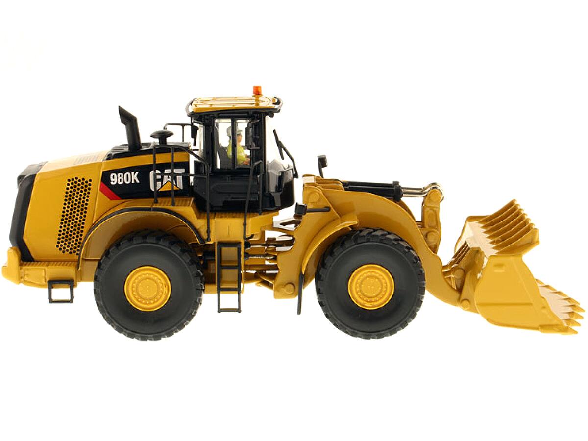 Alt View 1. Diecast Masters - CAT Caterpillar 980K Wheel Loader Rock Configuration with Operator "Core Classics Series" 1/50 Diecast - Yellow .