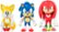 Front Zoom. Sonic - Collector Figure Pack 3pk - Black/white/blue/yellow/red.