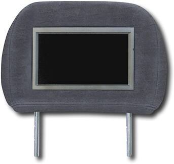 Front Standard. Epik - Custom Headrest Video System for GMC - Graphite cloth.