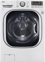 LG - 4.3 Cu. Ft. 14-Cycle Washer and 8-Cycle Dryer Electric Combo - White - Front_Standard
