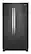 Front. Whirlpool - 25.2 Cu. Ft. Side-by-Side Refrigerator - Black Ice.