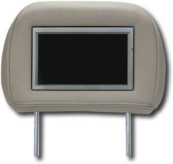Front Standard. Epik - Custom Headrest Monitors for GM/GMC - Tan cloth.