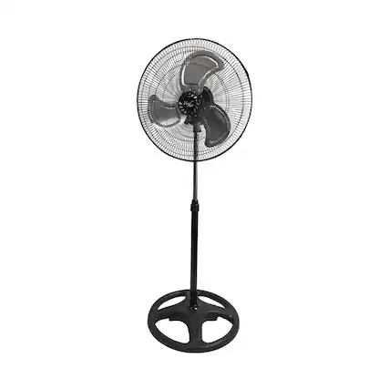 Front. VieAir - 18" Pedestal Fan - Black.