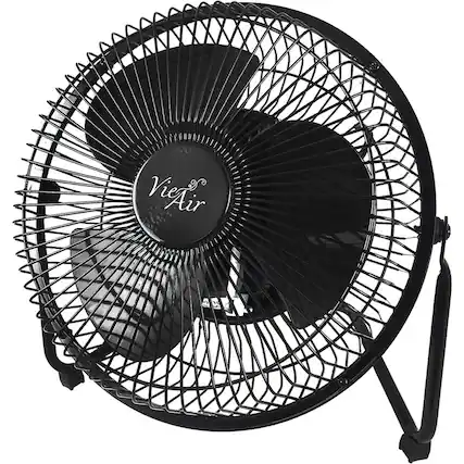 Front. VieAir - 8" Desk Fan - Black.