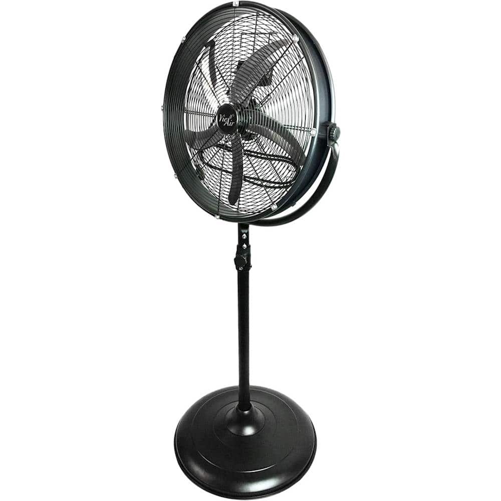 Front. VieAir - Industrial 20" Pedestal Fan - Black.