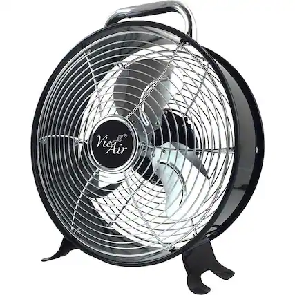 Front. VieAir - Retro 12" Personal Fan - Black.