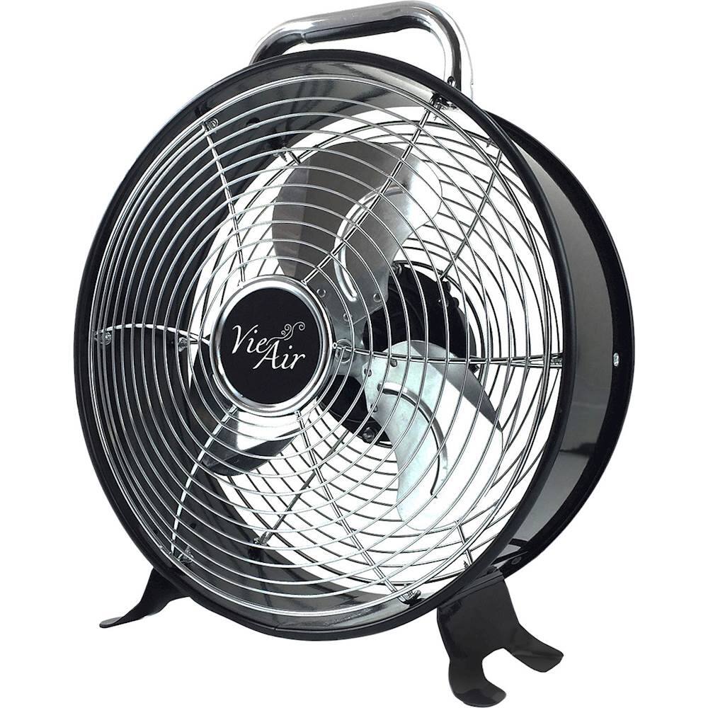 Front. VieAir - Retro 12" Personal Fan - Black.