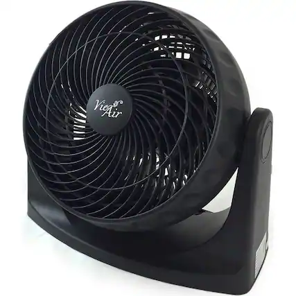 Front. VieAir - 8" Desk Fan - Black.
