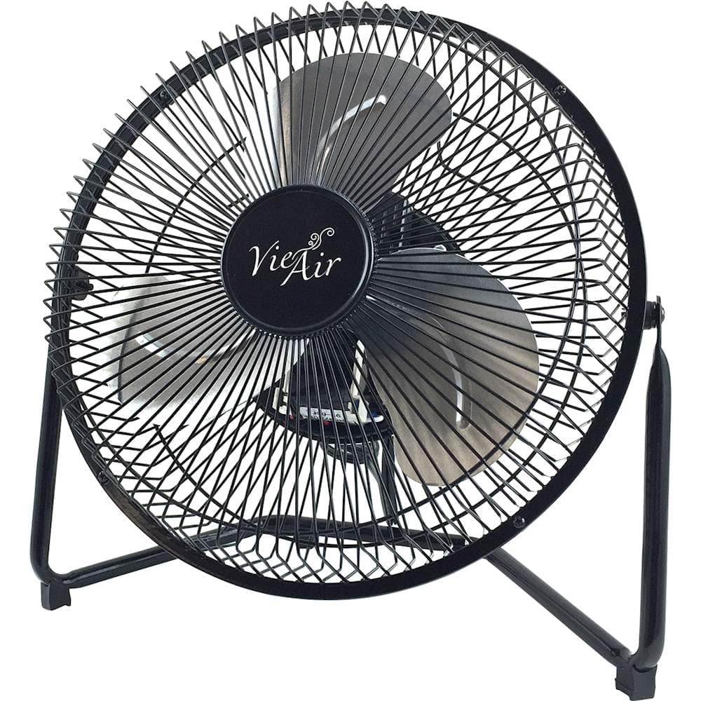 VieAir - 9" Floor Fan - Black