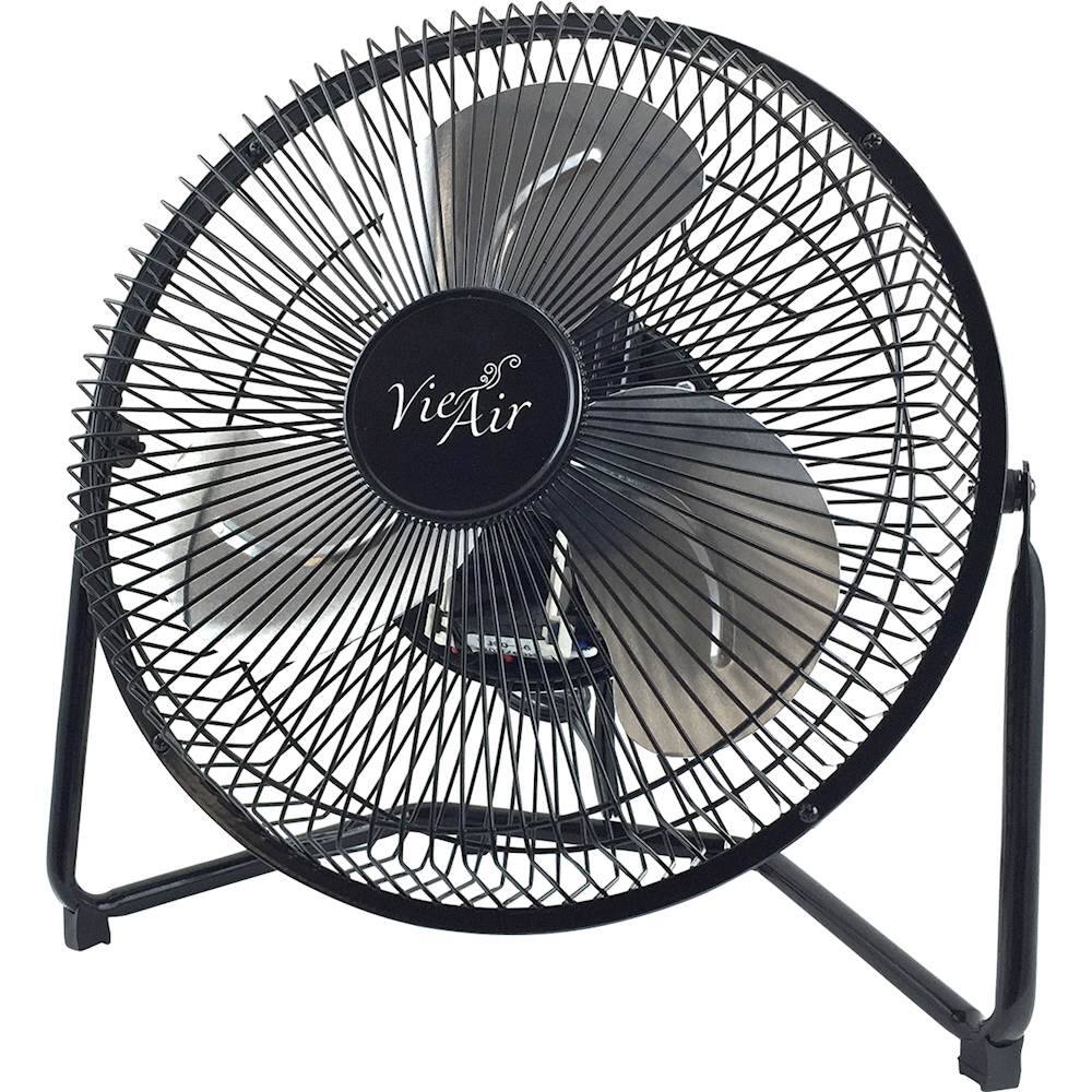 VieAir - 9" Floor Fan - Black
