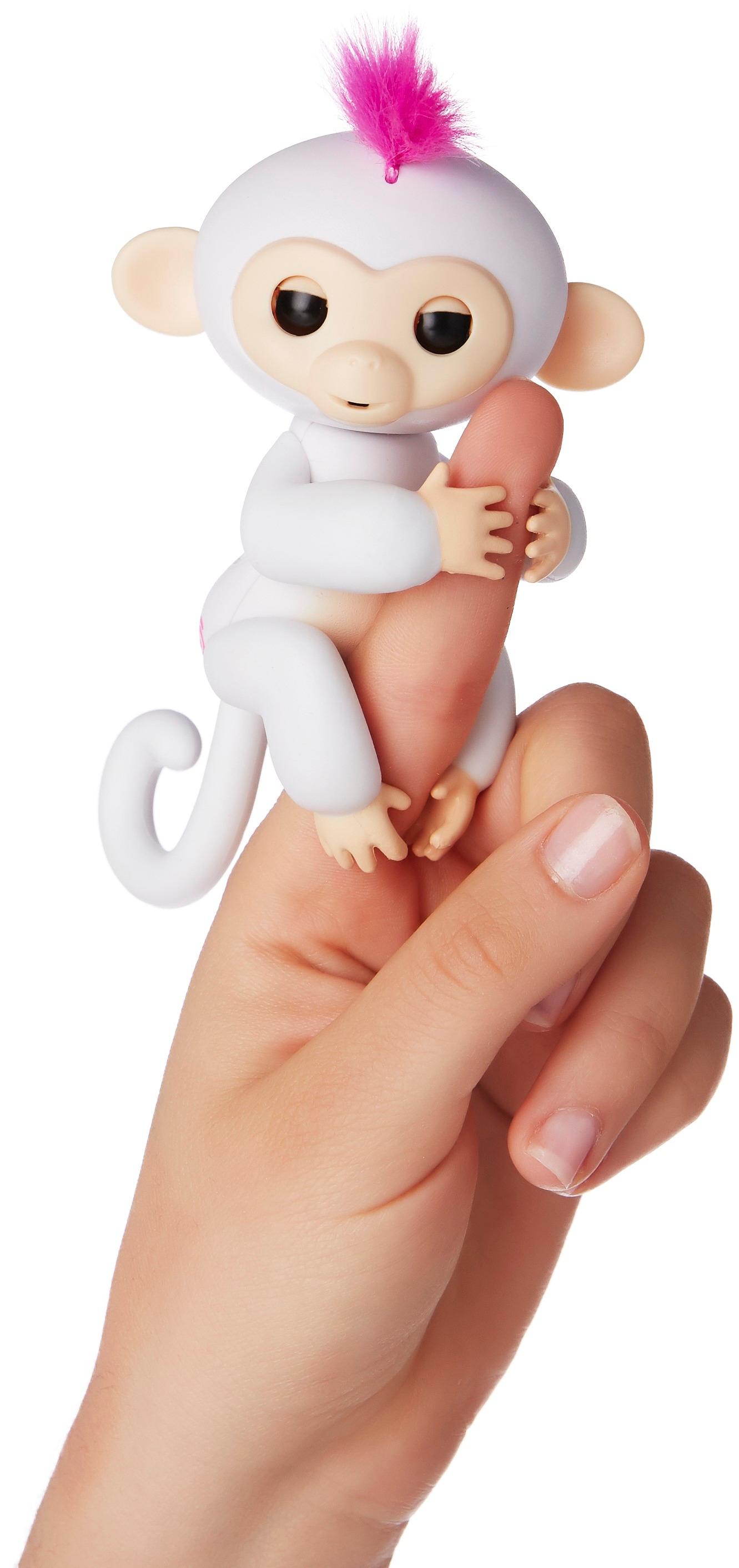 White with Pink Hair By WowWee Details about   Fingerlings Interactive Baby Monkey Sophie 