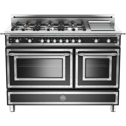 Bertazzoni - Freestanding Double Oven Gas Convection Range - Black