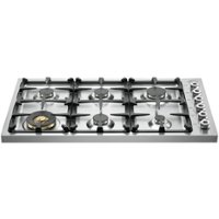 Bertazzoni - Professional Series 36.4" Gas Cooktop - Stainless steel - Front_Zoom