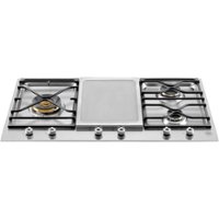 Bertazzoni - Professional Series 36" Built-In Dual Fuel Cooktop - Stainless steel - Front_Zoom