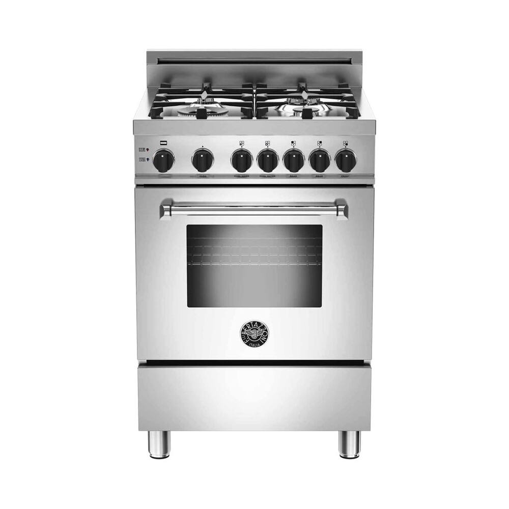 Bertazzoni - 2.4 Cu. Ft. Freestanding Gas Convection Range - Stainless steel - Front_Zoom