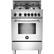 Front. Bertazzoni - 2.4 Cu. Ft. Freestanding Gas Convection Range - Stainless steel.