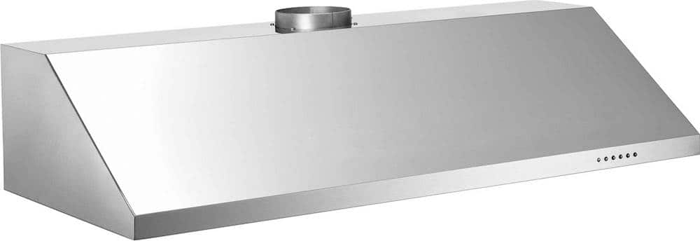 Angle. Bertazzoni - Professional Series 48" Externally Vented Range Hood - Stainless Steel.