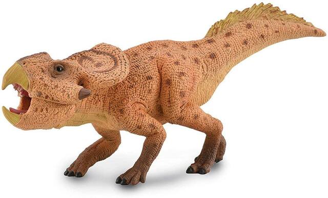 Front. Breyer - CollectA Prehistoric Life Collection Deluxe 1:6 Figure | Protoceratops - Brown.