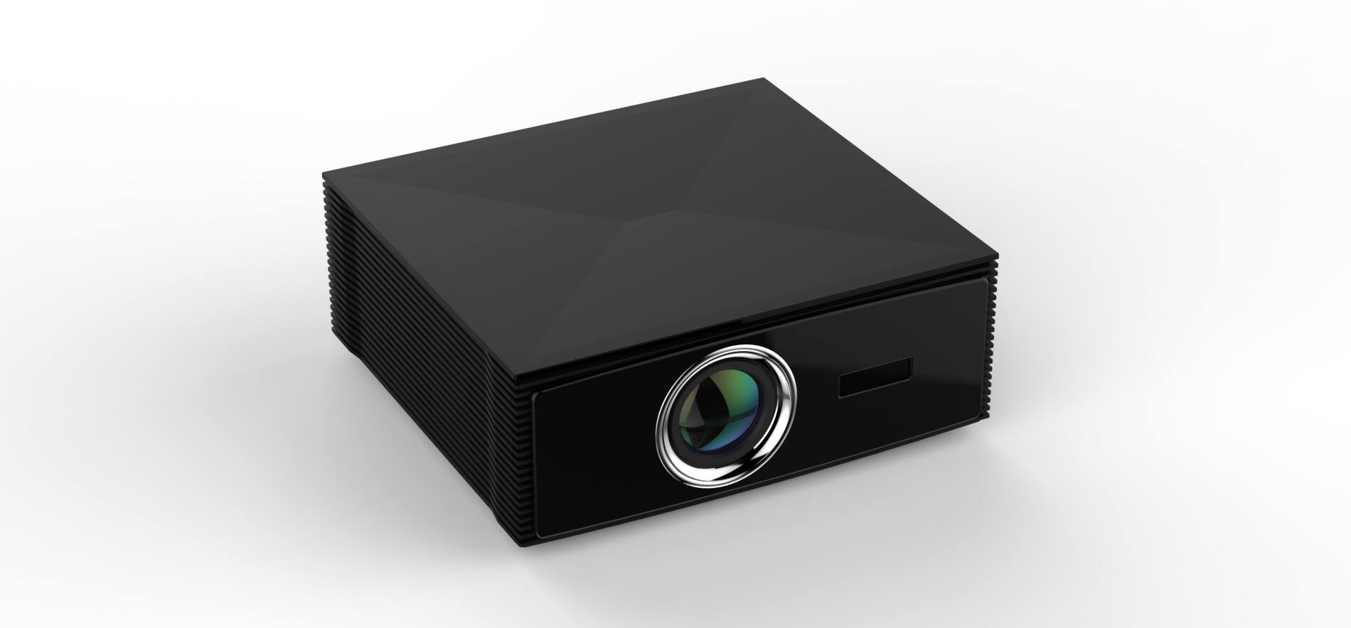 Alt View 2. BOSS - BOSS S6A Full HD Projector | 5000 Lumens | Android, Wi-Fi, Bluetooth | HDMI, USB | Portable Design - Black.