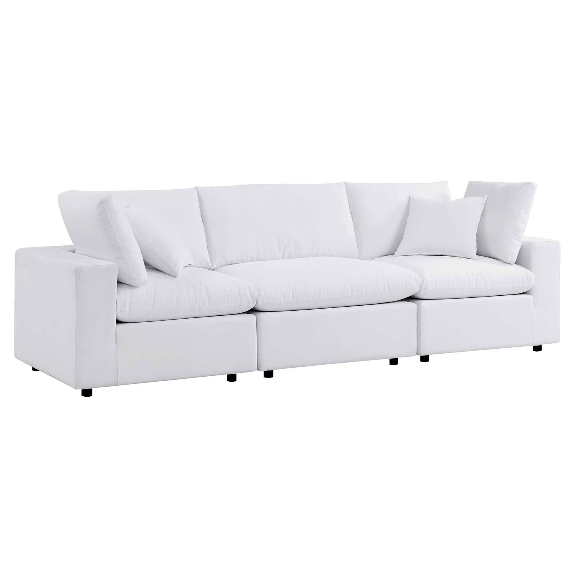 Angle. Modway - Commix Sunbrella® Outdoor Patio Sofa by Modway - White.