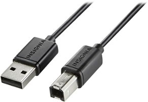 Insignia™ - 6' USB 2.0 A-Male-to-B-Male Cable - Black - Front_Zoom
